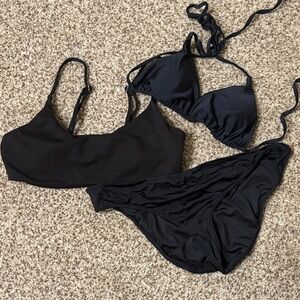 SHEIN Black Bikini Set SMALL/MEDIUM BOTTOMS
